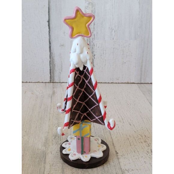 Gingerbread Christmas tree present star Village accessory house Xmas - Picture 4 of 7